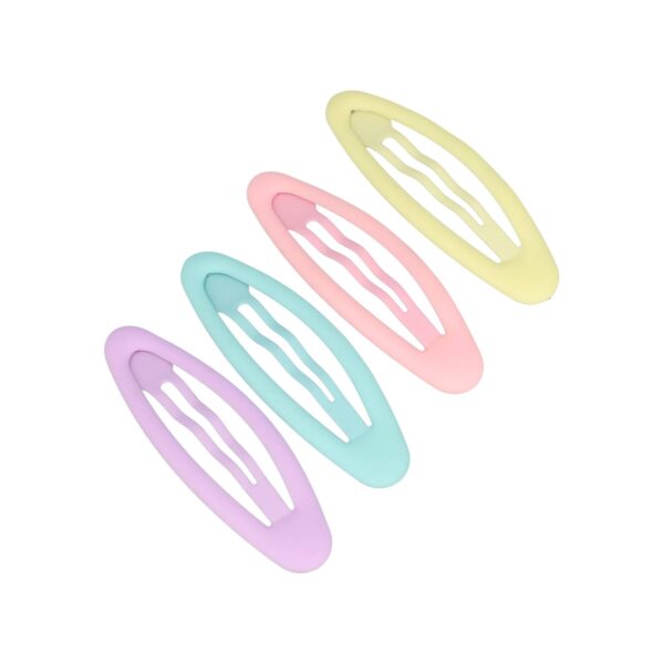 Haarspeld Klikklak 6cm - Ovaal - Matte Kleur - Pastel - Set van 4