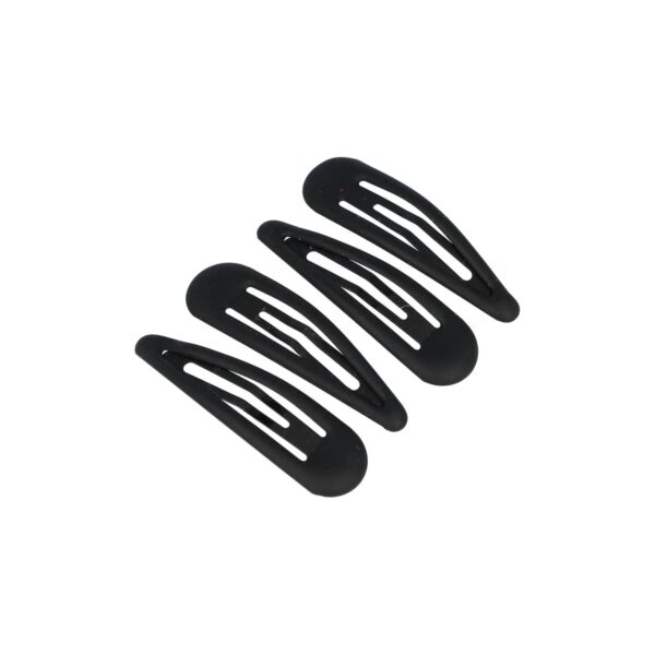 Haarspeld Klikklak 6cm - Epoxy - Matte Kleur Zwart - Set van 4