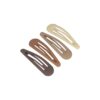 Haarspeld Klikklak 6cm - Epoxy - Matte Kleur Bruin - Set van 4