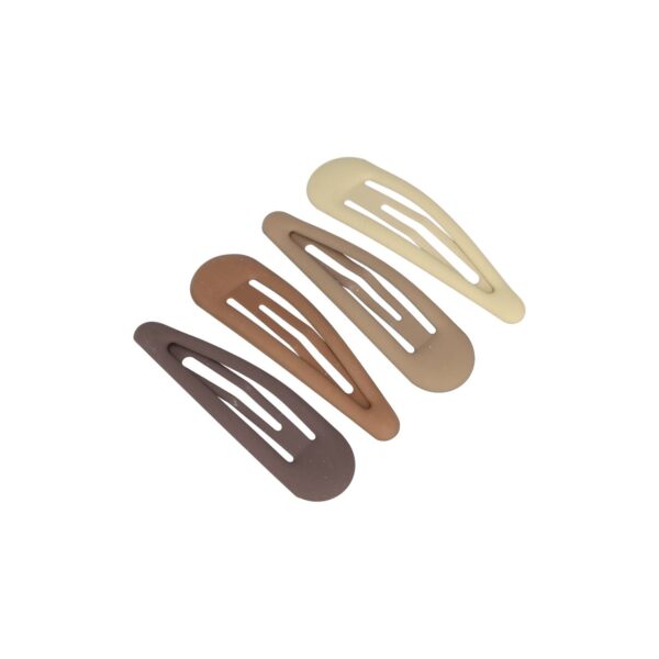 Haarspeld Klikklak 6cm - Epoxy - Matte Kleur Bruin - Set van 4