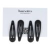 Haarspeld Klikklak 6cm - Epoxy - Matte Kleur Zwart - Set van 4