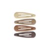 Haarspeld Klikklak 6cm - Epoxy - Matte Kleur Bruin - Set van 4