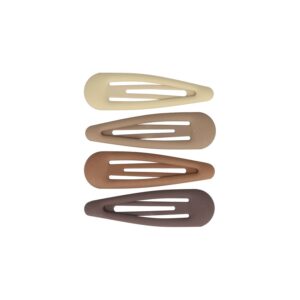 Haarspeld Klikklak 6cm - Epoxy - Matte Kleur Bruin - Set van 4
