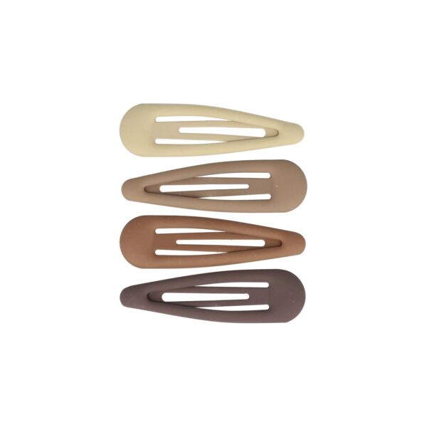 Haarspeld Klikklak 6cm - Epoxy - Matte Kleur Bruin - Set van 4