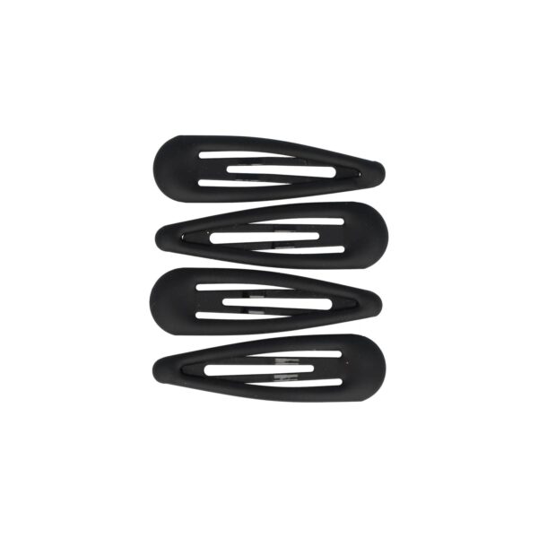 Haarspeld Klikklak 6cm - Epoxy - Matte Kleur Zwart - Set van 4