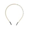 Haarband Diadeem Bloemen Vormen – Parelkralen – Goud Wit