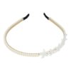 Haarband Diadeem Bloemen Vormen – Parelkralen – Goud Wit