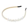 Haarband Diadeem Bloemen Vormen – Parelkralen – Goud Wit