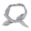 Haarband Knoop 6cm – Strikje met IJzerdraad – Ruitprint – Grijs