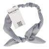Haarband Knoop 6cm – Strikje met IJzerdraad – Ruitprint – Grijs