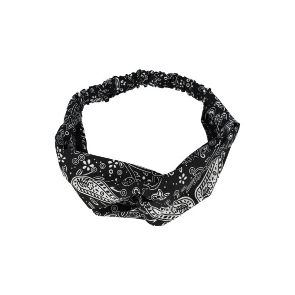 Haarband Twist 5cm – Paisleyprint – Zwart