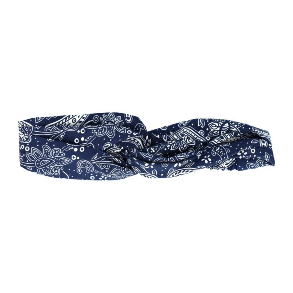 Haarband Twist 5cm – Paisleyprint – Blauw
