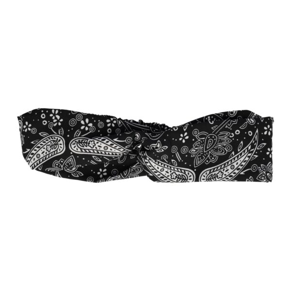 Haarband Twist 5cm – Paisleyprint – Zwart