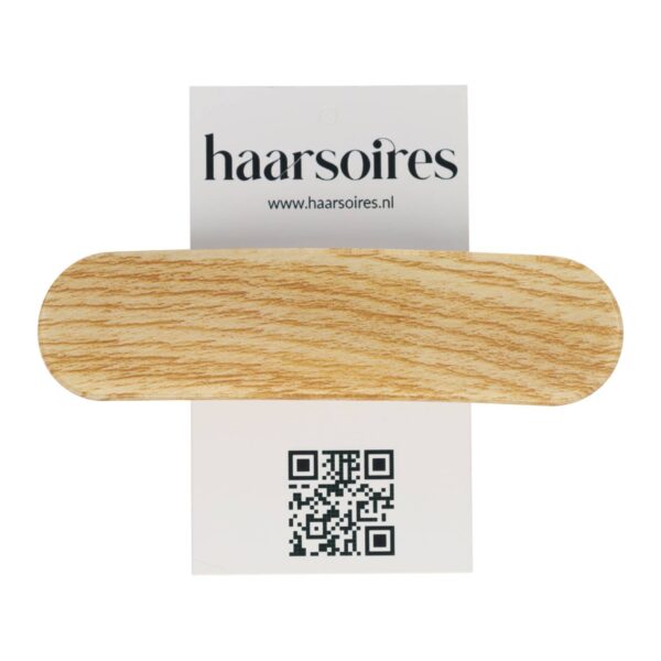 Haarspeld Patentspeld 10cm - Houtlook - Glans - Beige