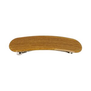 Haarspeld Patentspeld 10cm - Houtlook - Glans - Lichtbruin