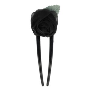 Styling Tool Haarvork 11cm – Roos Bloem –  Knot Haarpin – Zwart