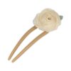 Haarvork roos_13 Styling Tool Haarvork 11cm – Roos Bloem – Knot Haarpin – Bruin Beige