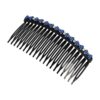 Haarspeld Sierkam Opsteekkam 10cm - Strass Steentjes - Grove Tand - Zwart Blauw
