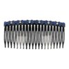 Haarspeld Sierkam Opsteekkam 10cm - Strass Steentjes - Grove Tand - Zwart Blauw