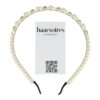 Haarband Diadeem Bloemen Vormen – Parelkralen Strass – Wit