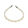 Haarband Diadeem Bloemen Vormen – Parelkralen Strass – Wit