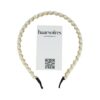 Haarband Diadeem – Dubbele Parel Kralen – Gouddraad – Wit Goud