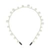 diadeem smal wave grote parelkralen_1 Haarband Diadeem – Dun – Parel Kralen – Wit