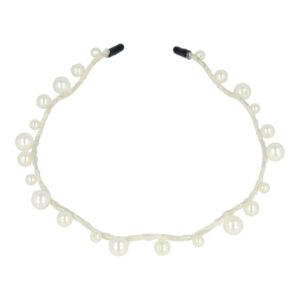 Haarband Diadeem – Dun – Parel Kralen – Wit