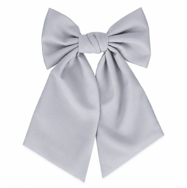 Haarspeld Duckklem 15cm – Strik – Effen Stof – Grijs