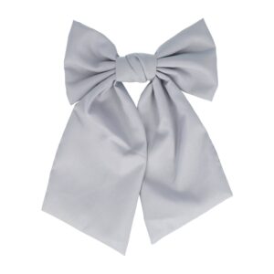 Haarspeld Duckklem 15cm – Strik – Effen Stof – Grijs