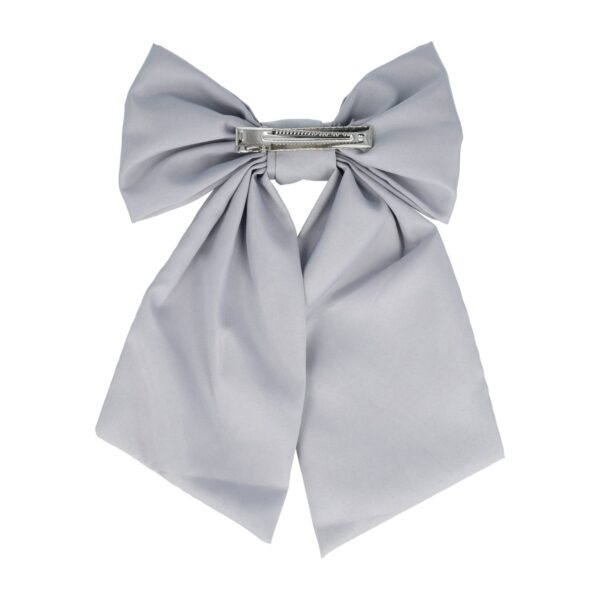 Haarspeld Duckklem 15cm – Strik – Effen Stof – Grijs