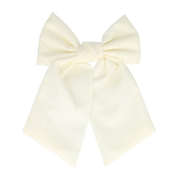 Haarspeld Duckklem 15cm – Strik – Effen Stof – Creme