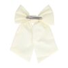 Haarspeld Duckklem 15cm – Strik – Effen Stof – Creme