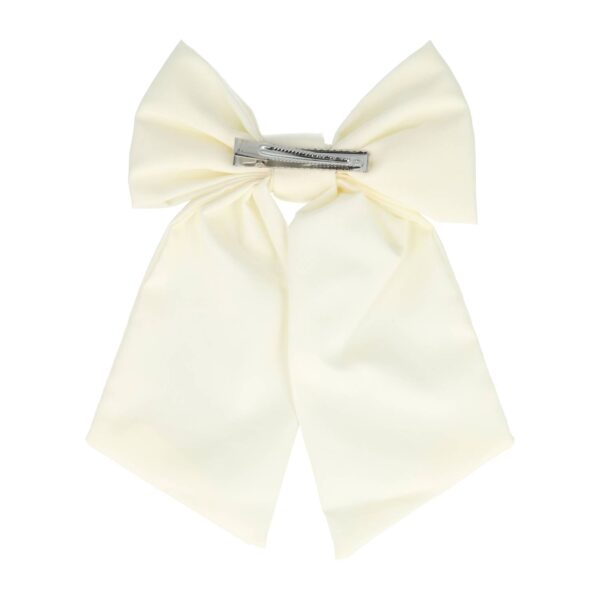 Haarspeld Duckklem 15cm – Strik – Effen Stof – Creme
