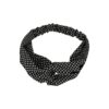 Haarband Twist 5cm – Stippenprint – Zwart