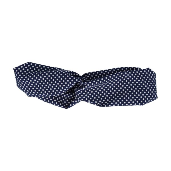 Haarband Twist 5cm – Stippenprint – Donkerblauw