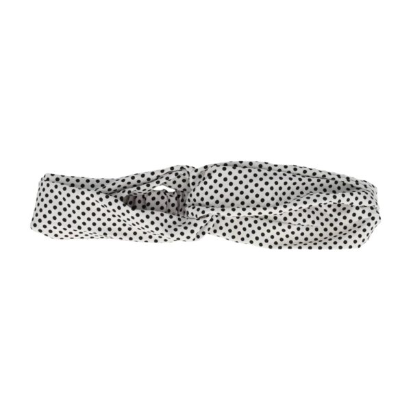 Haarband Twist 5cm – Stippenprint – Wit