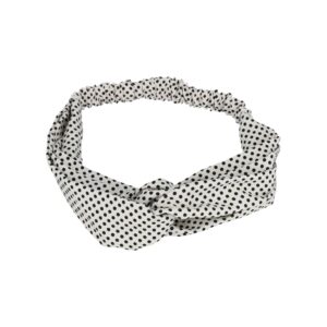 Haarband Twist 5cm – Stippenprint – Wit