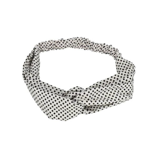 Haarband Twist 5cm – Stippenprint – Wit