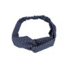 Haarband Twist 5cm – Stippenprint – Donkerblauw