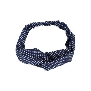 Haarband Twist 5cm – Stippenprint – Donkerblauw