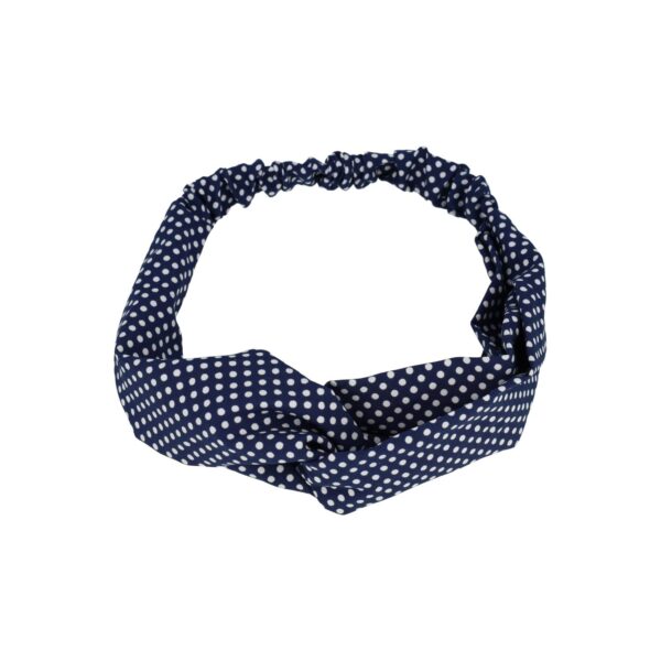 Haarband Twist 5cm – Stippenprint – Donkerblauw