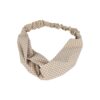 haarband stippenprint met twist_9 Haarband Twist 5cm – Stippenprint – Beige