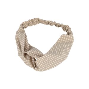 Haarband Twist 5cm – Stippenprint – Beige