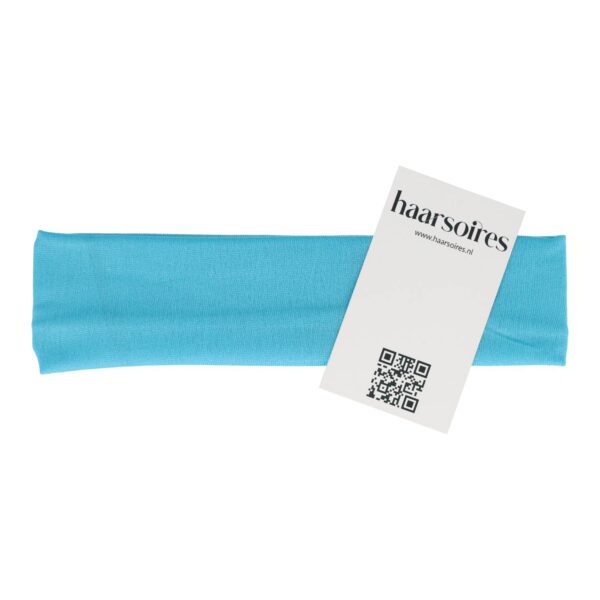 haarband stof 4cm_10 Haarband Stof 4cm - Basic - Aqua Blauw