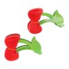 Haarspeld Haarklemmen 8cm – XL Fruitvorm – Kersen – Rood – Set van 2