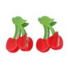 Haarspeld Haarklemmen 8cm – XL Fruitvorm – Kersen – Rood – Set van 2