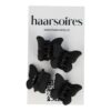 Haarspeld Haarklemmen 2,5cm – Vlinder – Zwart – Set van 4