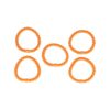 Haarelastieken Gedraaid - Hair Tie - Oranje - Set van 5