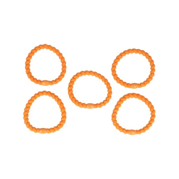 Haarelastieken Gedraaid - Hair Tie - Oranje - Set van 5